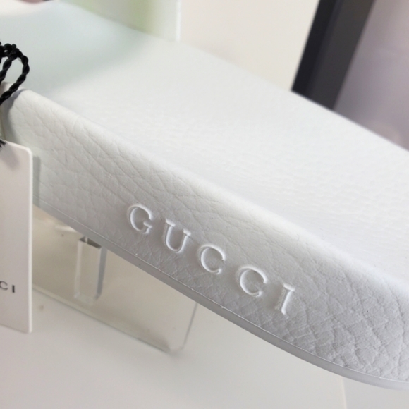 NWT$400 GUCCI Signature Pursuit 72 Stripe Slip-on Slide Sandals Sz 10G (10.5) - Picture 14 of 16